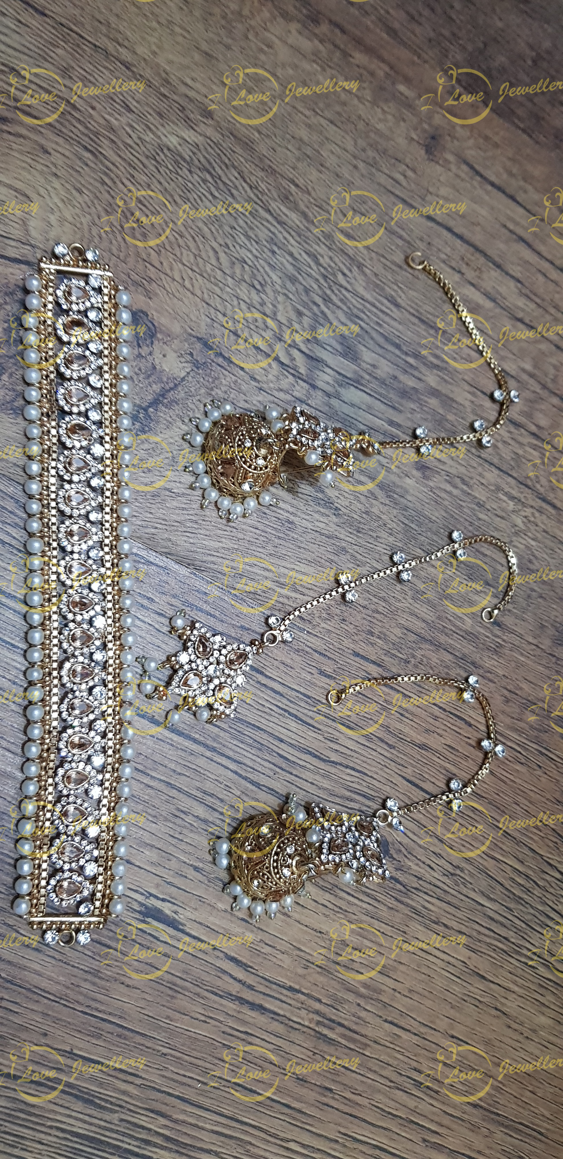 Pakistani choker - pearl choker - thin choker - bridal chokers - wedding choker necklace - golden choker - wholesale Pakistani jewellery - bespoke Pakistani jewellery