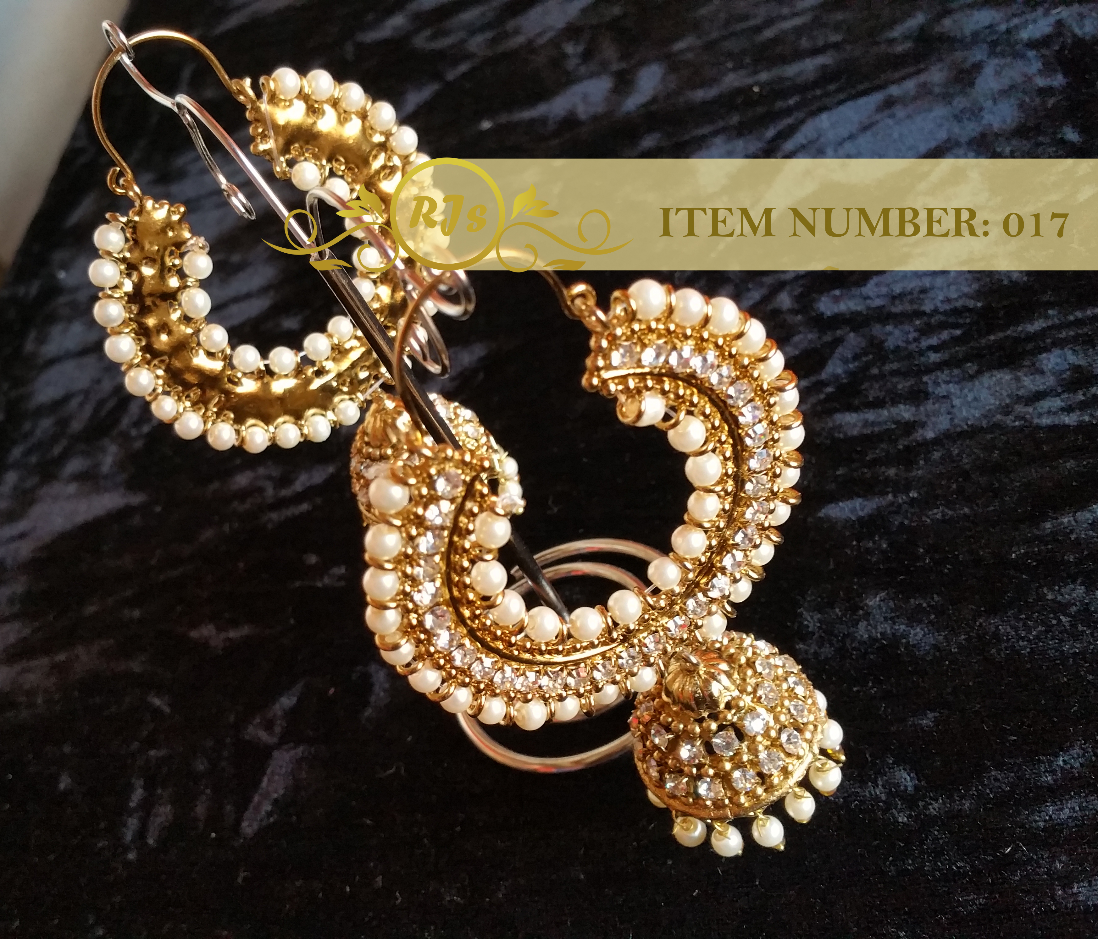 Party earrings - bali earrings - jhumki earrings - Fashion earrings - golden earrings - mehndi earrings - bridal earrings - wedding earrings - pearl earrings - wholesale Pakistani jewellery - bespoke Pakistani jewellery