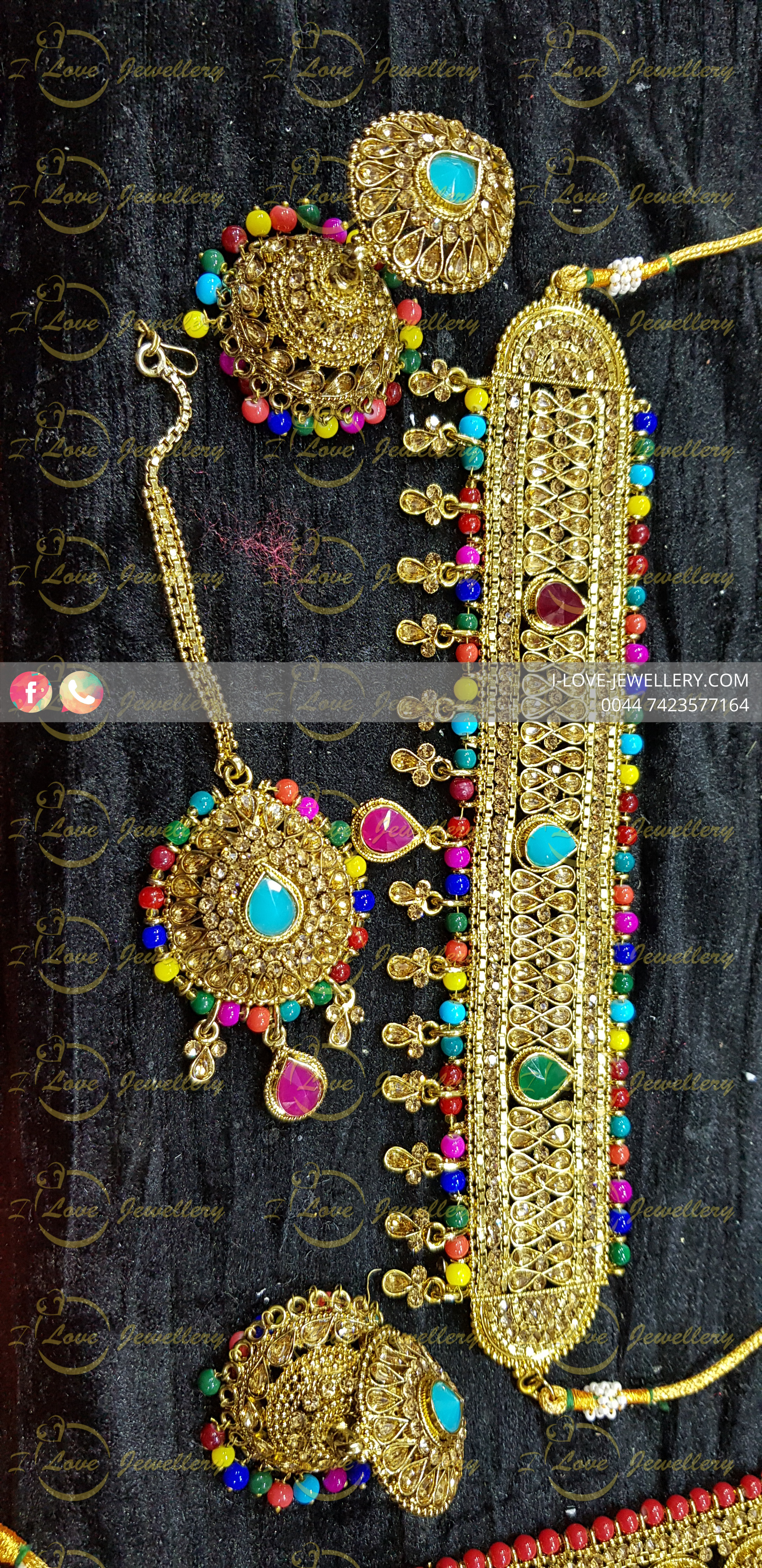 Pakistani jewellery mehndi choker - multi choker - wholesale Pakistani jewellery - bespoke Pakistani jewellery