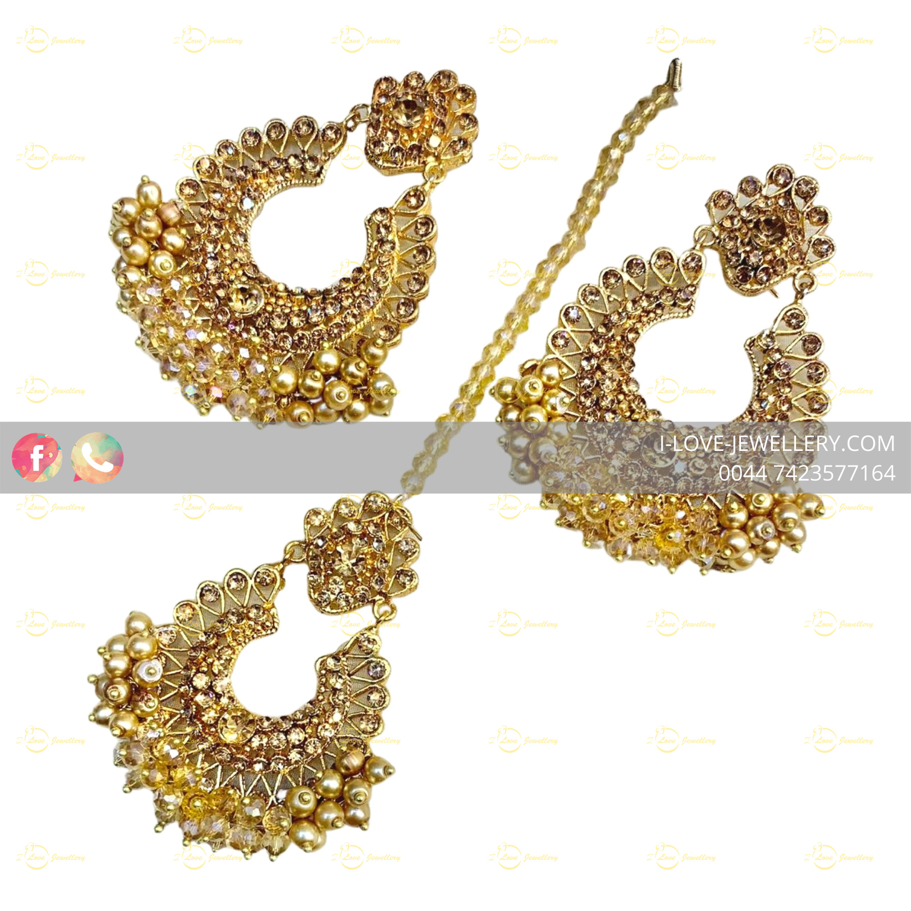 Pakistani jewwllery - earrings tikka - vali earrings tikka - wholesale Pakistani jewellery - bespoke Pakistani jewellery